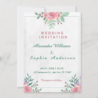 Une belle invitation de mariage pour commencer une