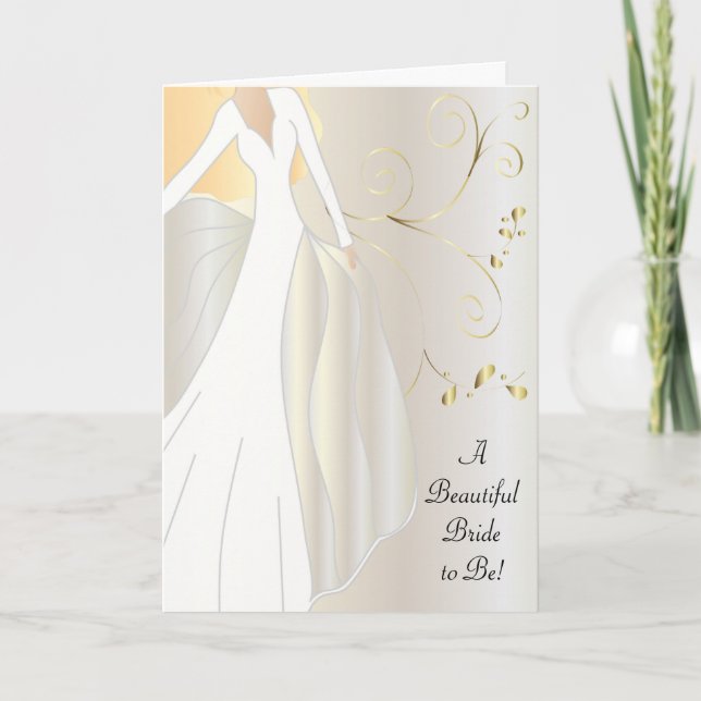 Une belle mariée pour être une carte de félicitati (Devant)