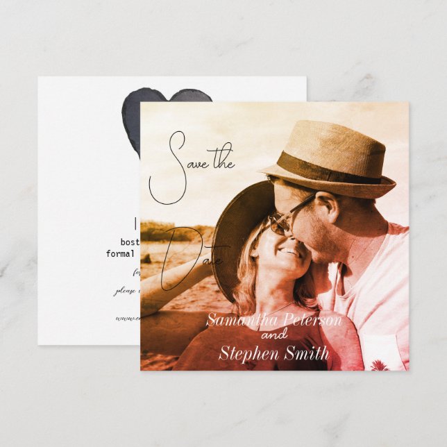 Une belle photo Save the Date (Devant / Derrière)