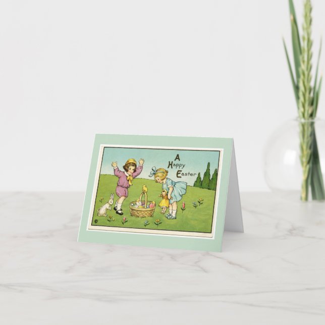 Une Bonne Carte Pâques Légère Green Note (Devant)