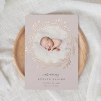 Une Branche fraîche | Faire-part de naissance rose