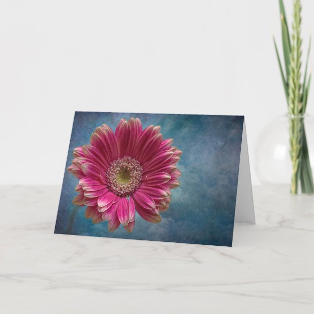 Une carte à fleurs Gerbera (Devant)