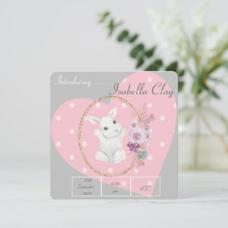 UNE CARTE À PLAT FAIRE-PART DE NAISSANCE PERSONNAL