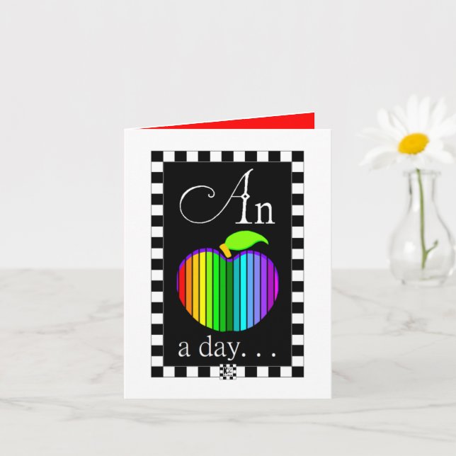 Une carte Apple a Day get well (Petite plante)