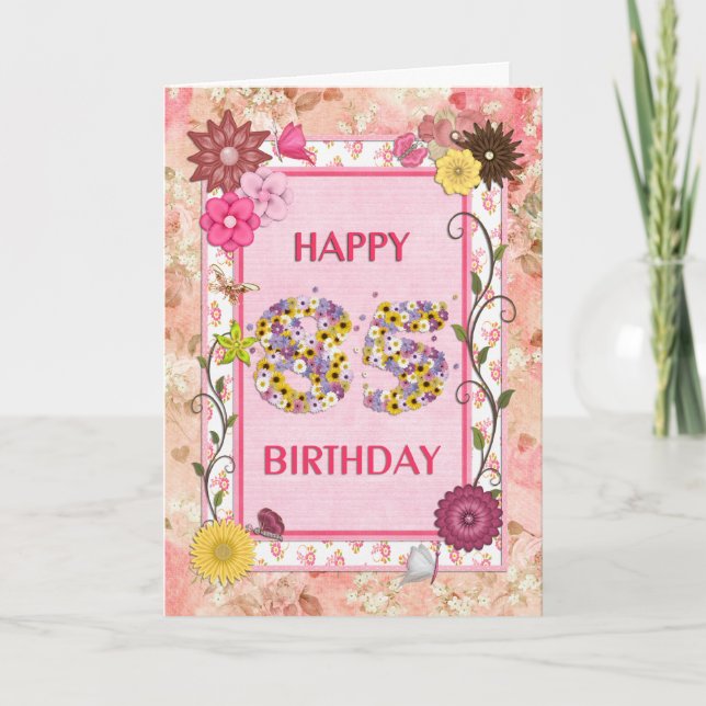 Une carte artisanale de 85e anniversaire (Devant)