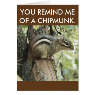 Une carte chipmunk drôle qui est simpliste et mign