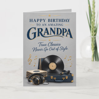 Une carte d'anniversaire classique pour grand-père