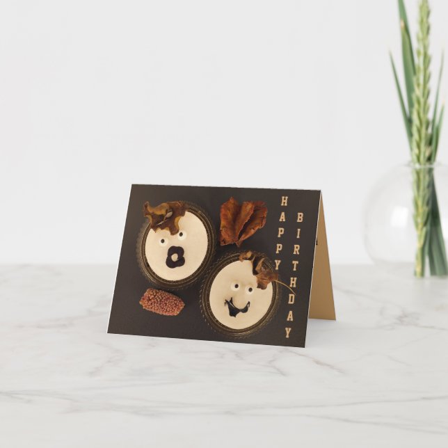 Une carte d'anniversaire d'automne saisonnière ave (Devant)