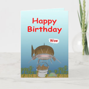Une carte d'anniversaire de souhait de poissons