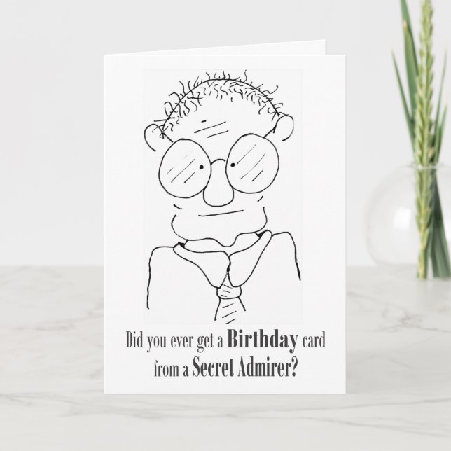 Une carte d'anniversaire d'un admirateur secret - (Devant)