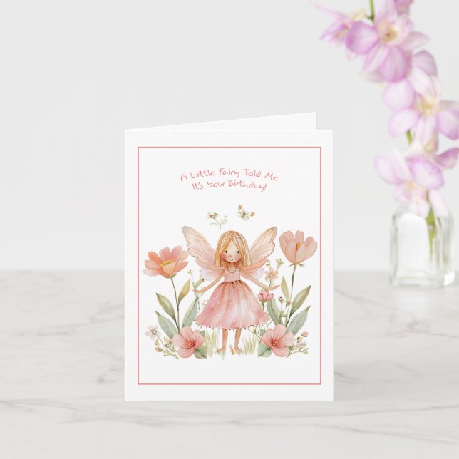 Une Carte d'Anniversaire Fée (Orchidée)