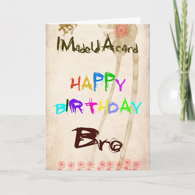 Une carte d'anniversaire pour brasserie (Devant)