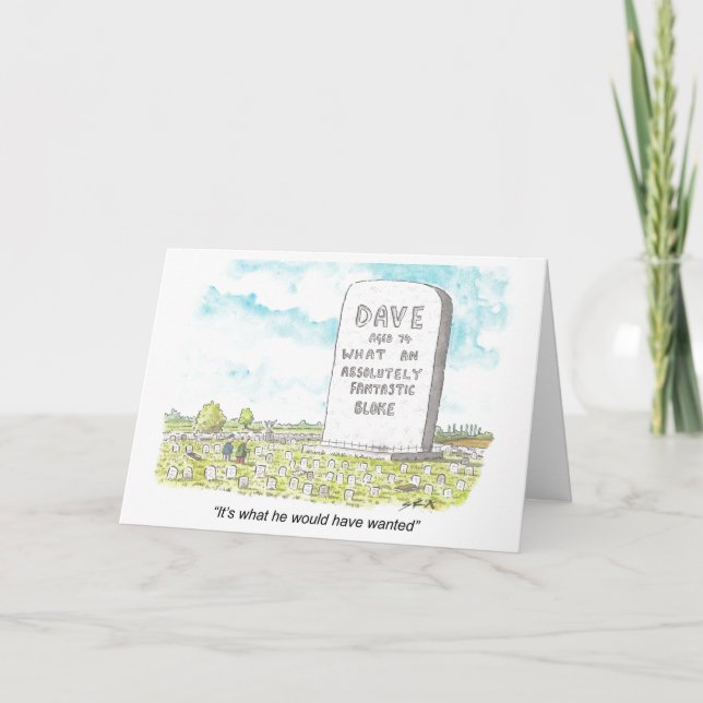 Une carte d'anniversaire pour Dave (Devant)