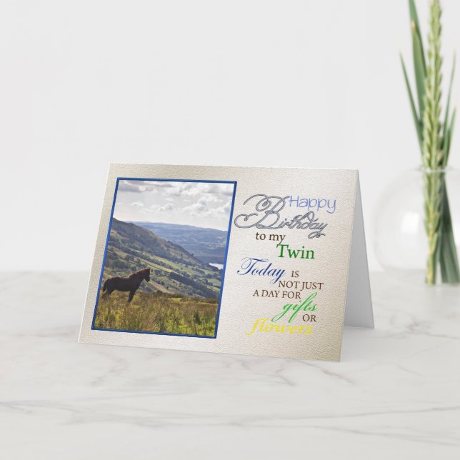 Une carte d'anniversaire pour jumeaux. (Devant)