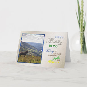 Une carte d'anniversaire pour le patron.