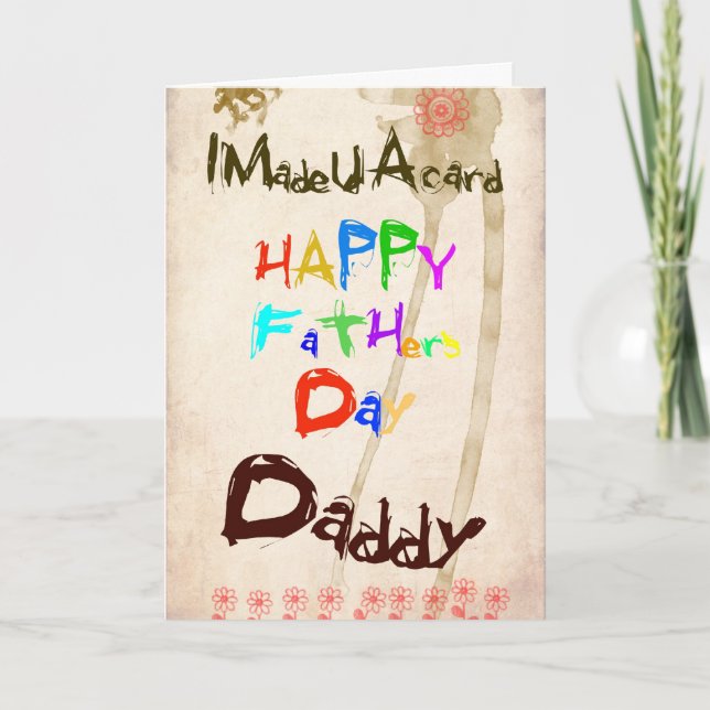 Une carte d'anniversaire pour papa (Devant)