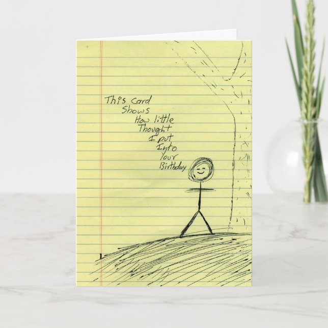 Une carte d'anniversaire réfléchie (Devant)