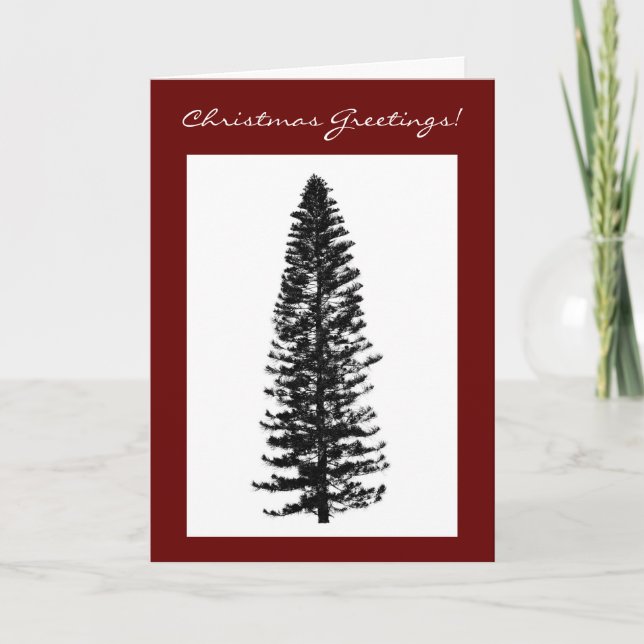 Une carte d'arbre de Noël simple et douce (Devant)