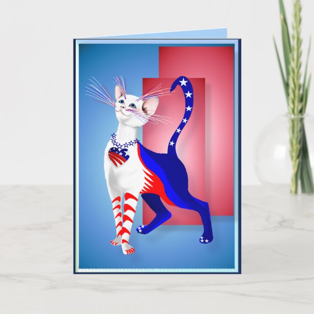 Une carte de chat américaine (Devant)