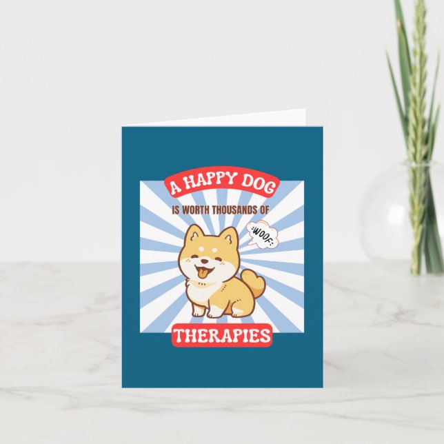 Une carte de chien adorable (Devant)