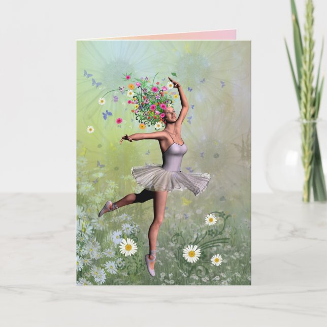 Une carte de fée de ballerine (Devant)