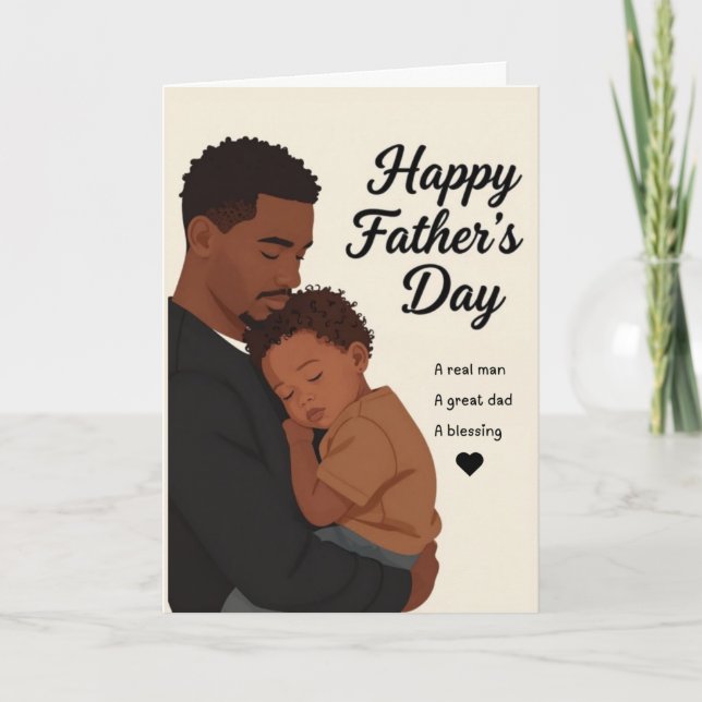 Une carte de fête des pères pour un papa béni (Devant)