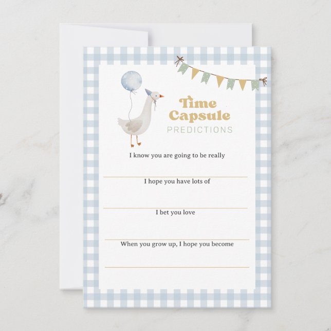 Une carte de message de capsule temporelle d'une o (Devant)