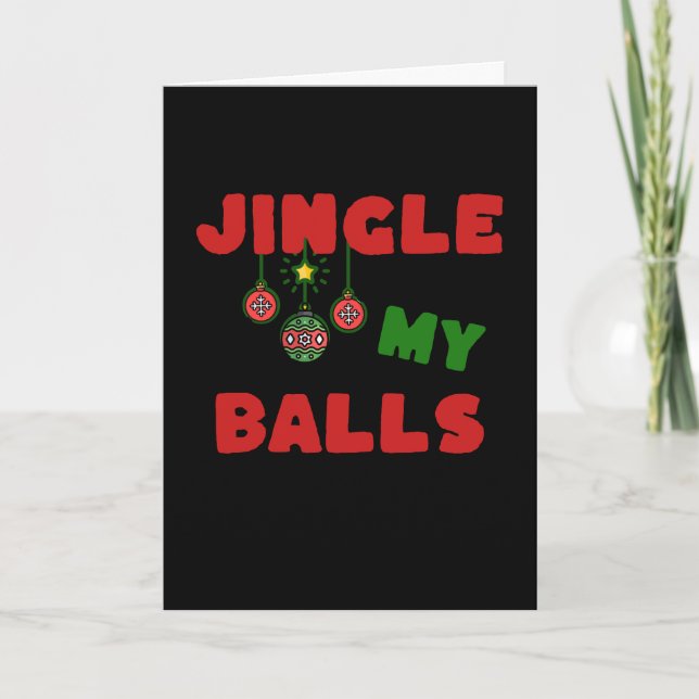 Une carte de Noël drôle et coquine pour lui (Devant)