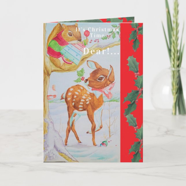 Une carte de Noël pour une chère petite fille (Devant)