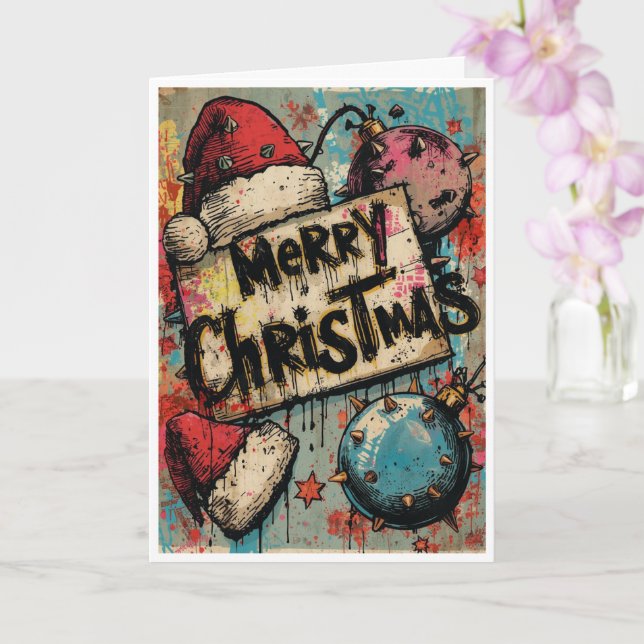 Une carte de Noël punk (Orchidée)