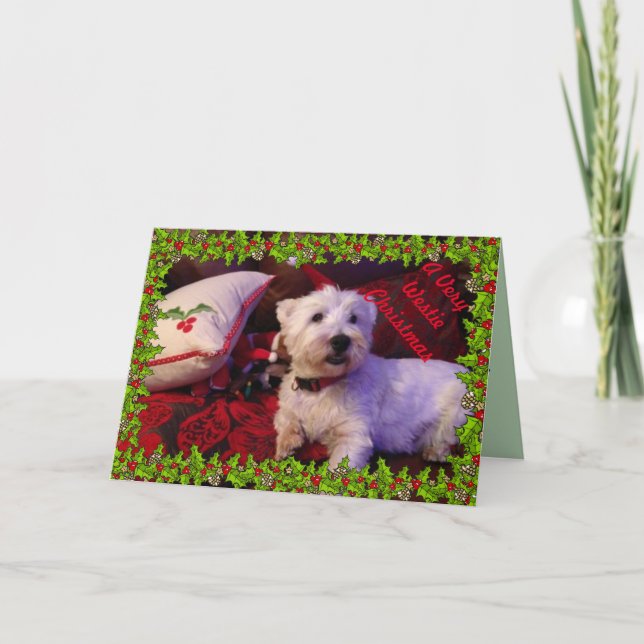 Une carte de Noël très Westie (Devant)