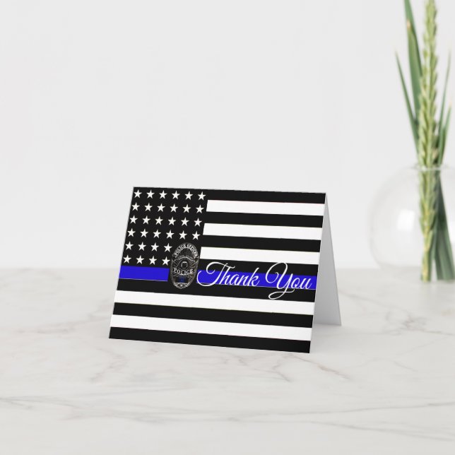 UNE CARTE DE POLICE DE SOUTIEN DU MERCI TRÈS SPÉCI (Devant)