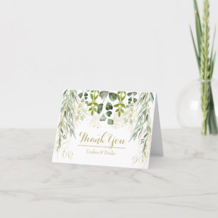 Une carte de remerciements pliée "A Garden of Than
