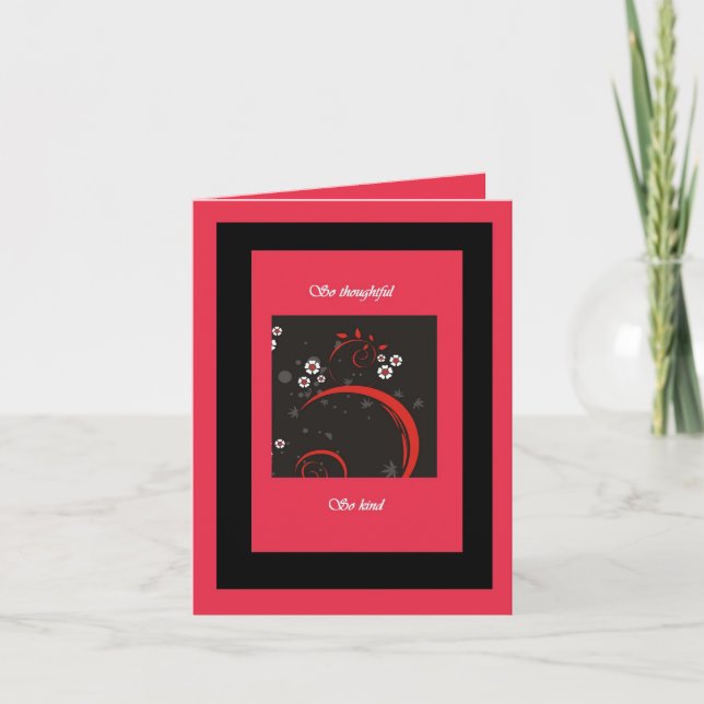 Une Carte de remerciements si réfléchie (Devant)