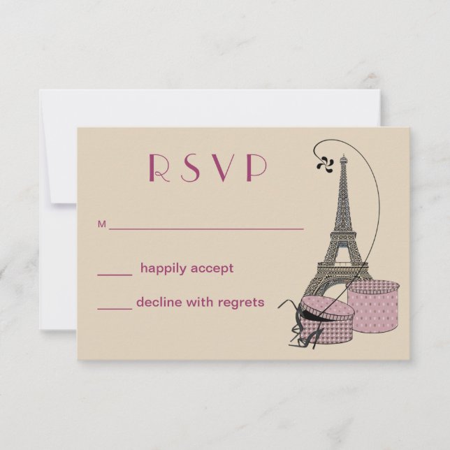 Une Carte De Réponse Soirée À Paris (Devant)