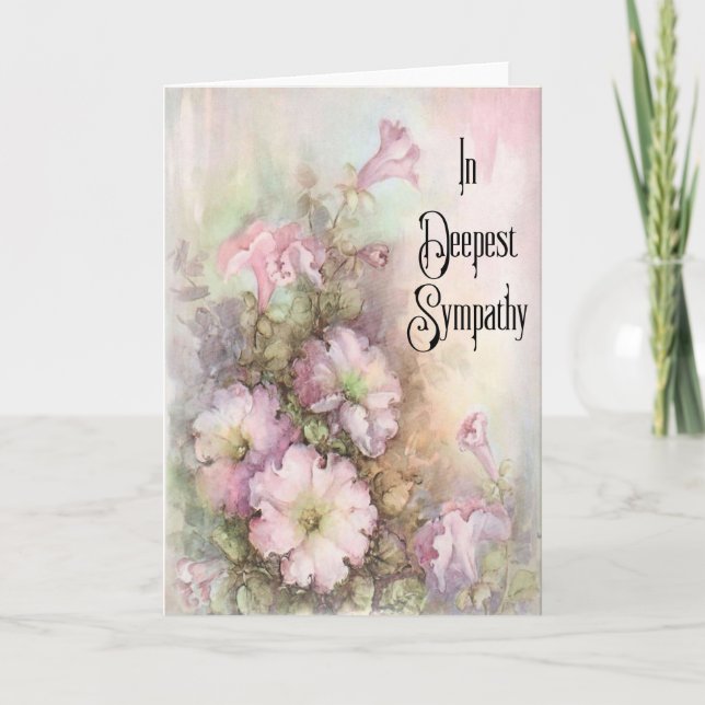 Une carte de sympathie florale (Devant)