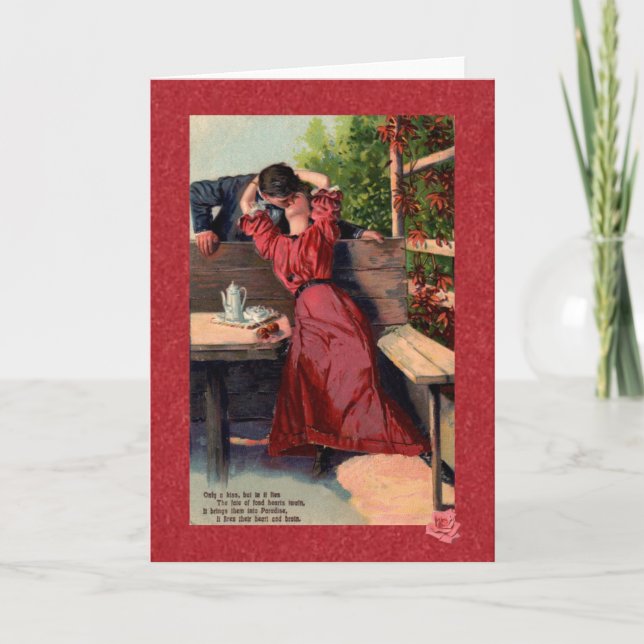 Une carte de vœux avec une carte postale victorien (Devant)