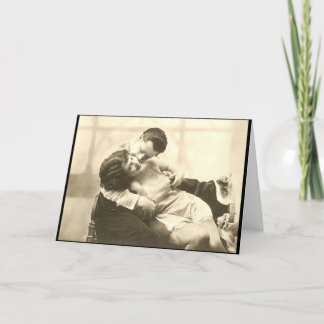 Une carte de voeux de baiser