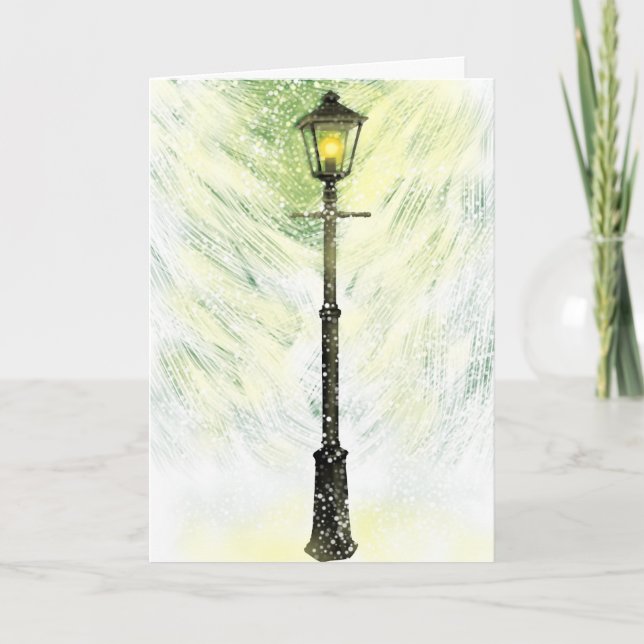 Une carte de vœux de fêtes hivernales lumineuse