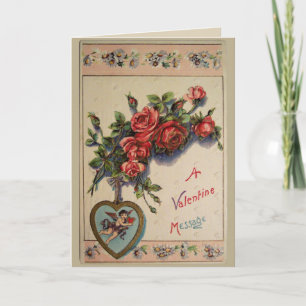 Une carte de voeux de message de Valentine
