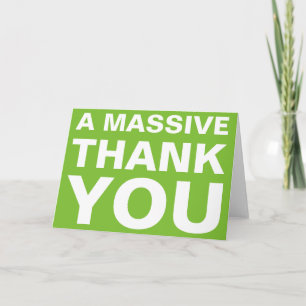 Une carte de voeux Merci massive