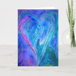 Une carte de voeux ouverte de coeur