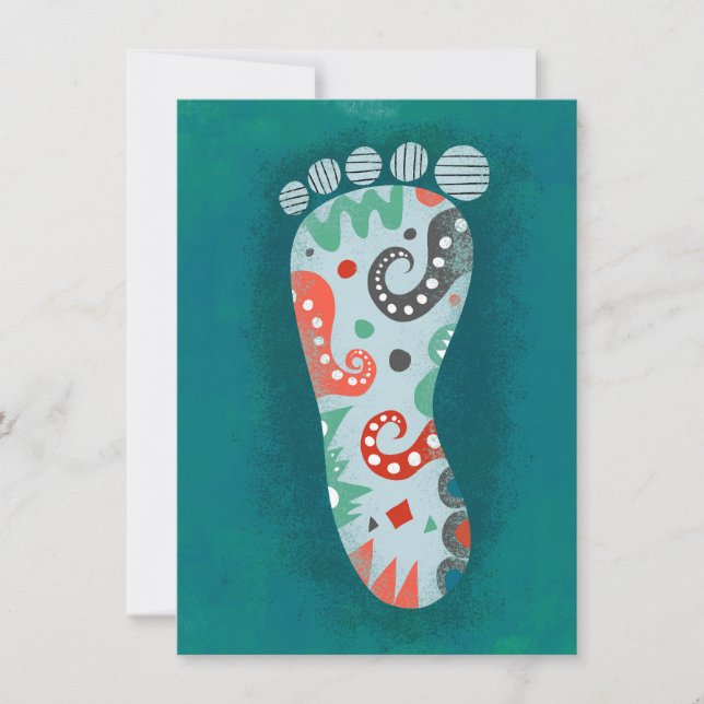 Une Carte De Voeux Pied Fancy (Devant)