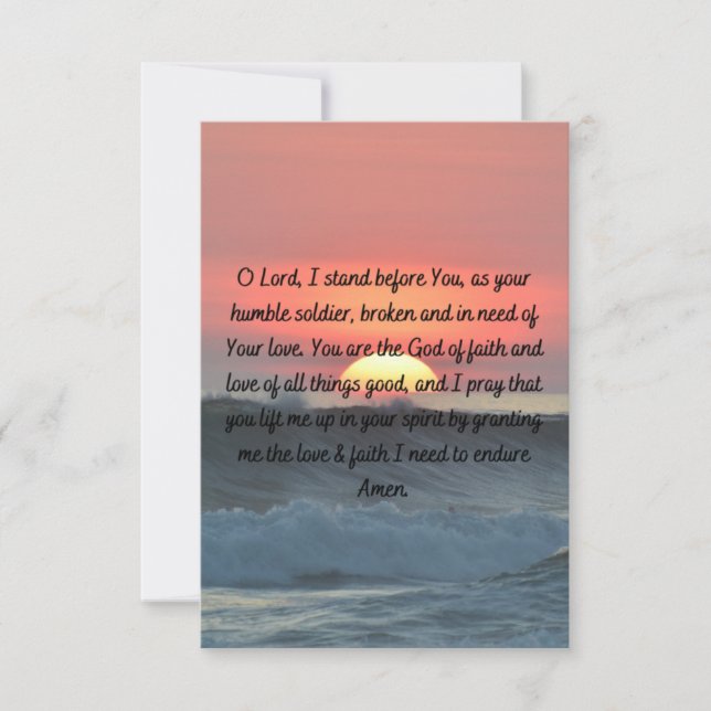 Une carte de voeux plate pour prière humble quotid (Devant)