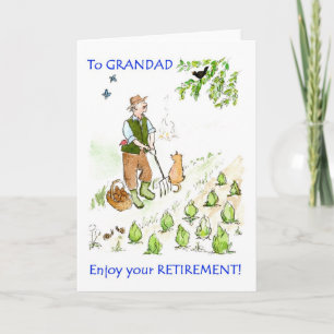 Une carte de voeux pour la retraite pour un grand-