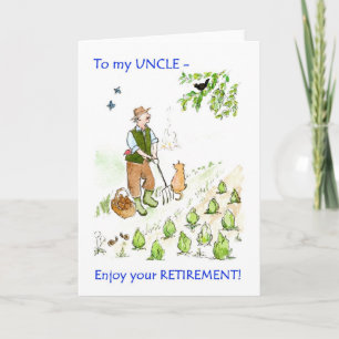 Une carte de voeux pour la retraite pour un oncle