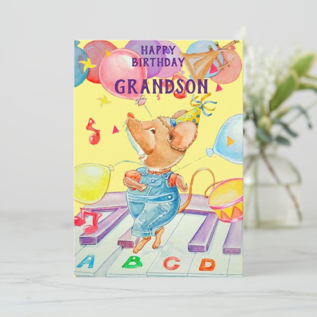 Une carte de voeux spéciale pour l'anniversaire du (Debout devant)