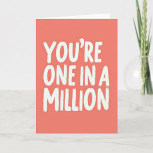 Une carte de vœux "Un sur un million"