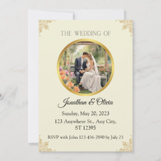 Une carte d'invitation pour un mariage intitulé Ro