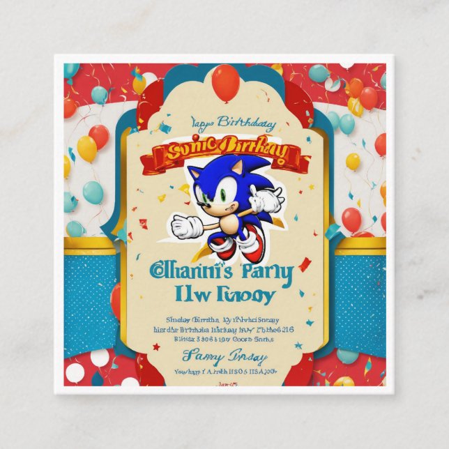 une carte d'invitation unique (Devant)